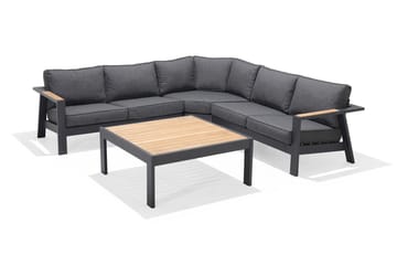 Loungegruppe Palau 5-seter - Tre/Grå - Hagemøbler & utemiljø - Loungemøbler - Loungegrupper