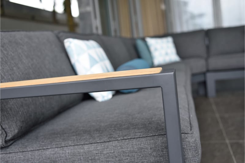Loungegruppe Palau 5-seter - Tre/Grå - Hagemøbler & utemiljø - Loungemøbler - Loungegrupper