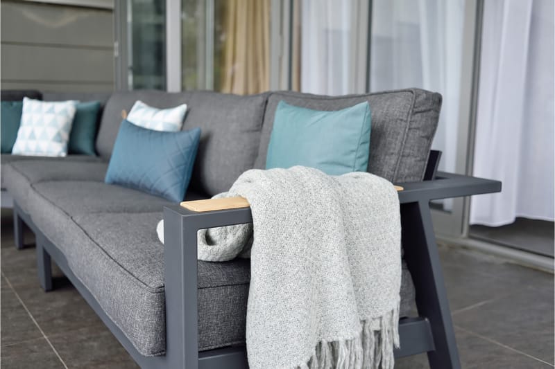 Loungegruppe Palau 5-seter - Tre/Grå - Hagemøbler & utemiljø - Loungemøbler - Loungegrupper