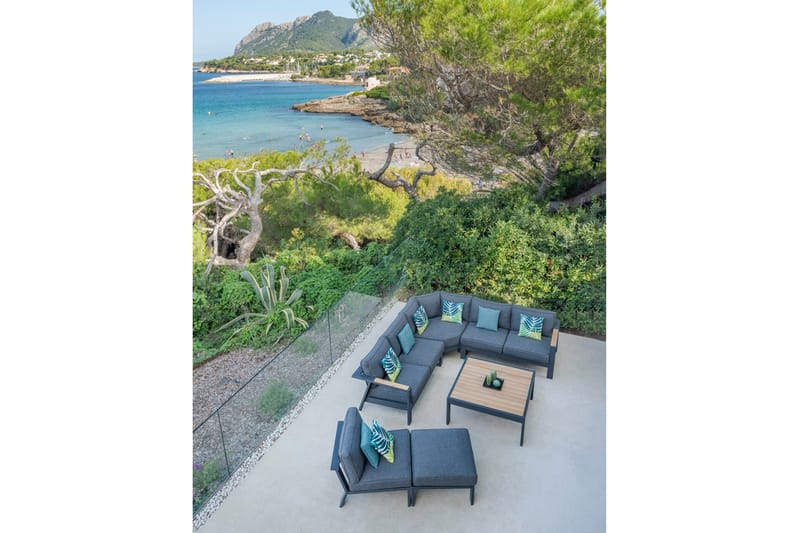 Loungegruppe Palau 5-seter - Tre/Grå - Hagemøbler & utemiljø - Loungemøbler - Loungegrupper