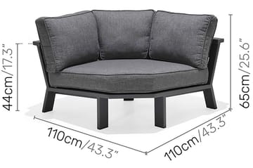 Loungegruppe Palau 5-seter - Tre/Grå - Hagemøbler & utemiljø - Loungemøbler - Loungegrupper
