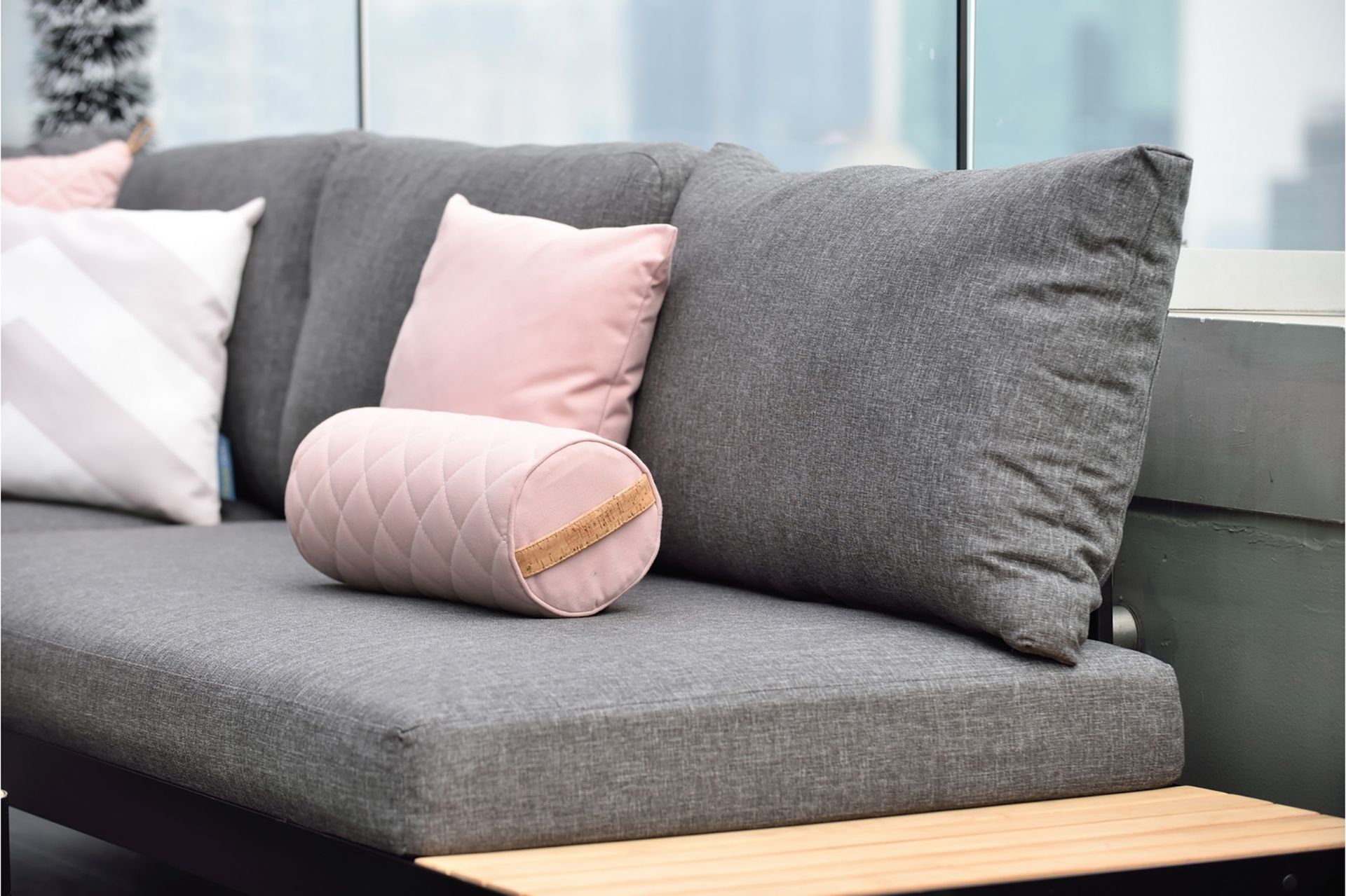 Loungegruppe Portals 4-seter - Svart / Teak - Hagemøbler & utemiljø - Loungemøbler - Loungegrupper