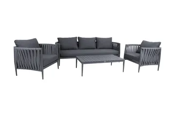 Møbelsett Bremen 4-deler Grå - Hagemøbler & utemiljø - Loungemøbler - Loungegrupper