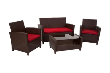 Malmo Loungegruppe Kunstrotting Brun - Dorel Home - Hagemøbler & utemiljø - Loungemøbler - Loungegrupper