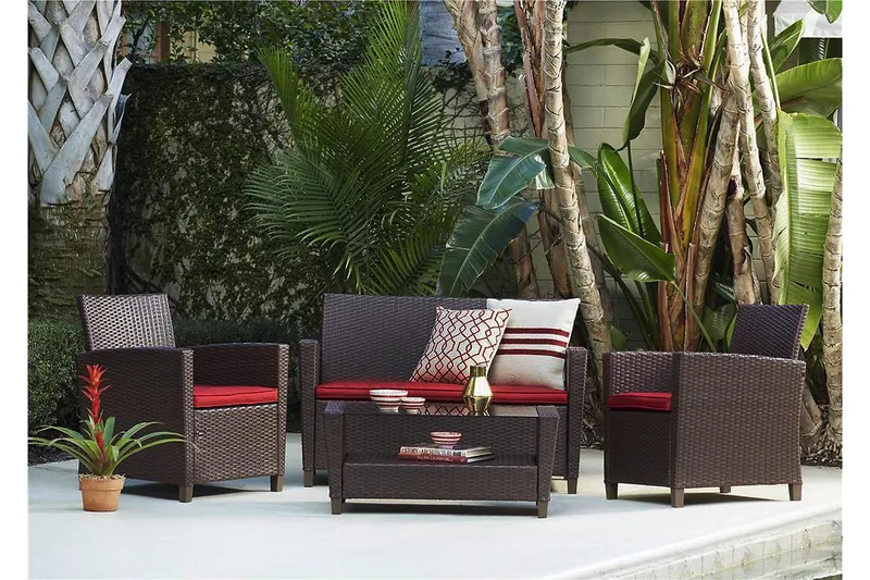 Malmo Loungegruppe Kunstrotting Brun - Dorel Home - Hagemøbler & utemiljø - Loungemøbler - Loungegrupper