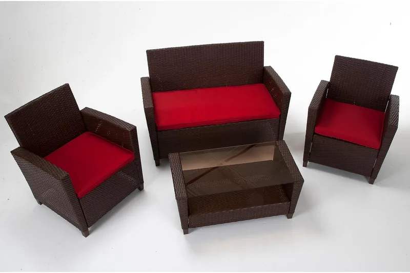 Malmo Loungegruppe Kunstrotting Brun - Dorel Home - Hagemøbler & utemiljø - Loungemøbler - Loungegrupper