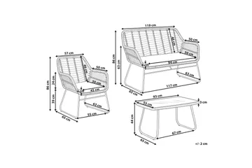 Malvedo Hagegruppe - Tre/Natur - Hagemøbler & utemiljø - Loungemøbler - Loungegrupper