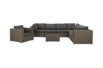 Marcus Loungegruppe - Grått Bord Hjørnesofa Lenestol - Hagemøbler & utemiljø - Loungemøbler - Loungegrupper