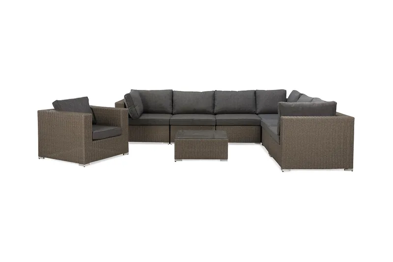 Marcus Loungegruppe, Grått Bord Hjørnesofa Lenestol