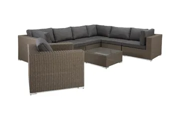 Marcus Loungegruppe - Grått Bord Hjørnesofa Lenestol - Hagemøbler & utemiljø - Loungemøbler - Loungegrupper