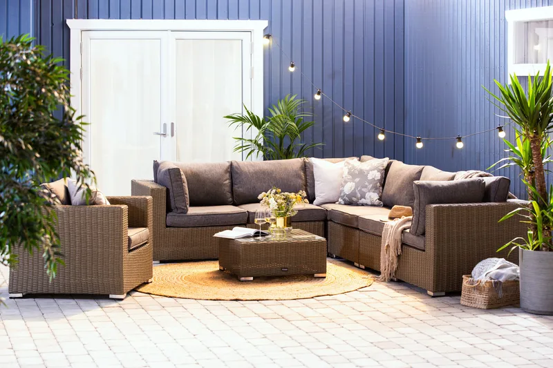 Marcus Loungegruppe - Grått Bord Hjørnesofa Lenestol - Hagemøbler & utemiljø - Loungemøbler - Loungegrupper