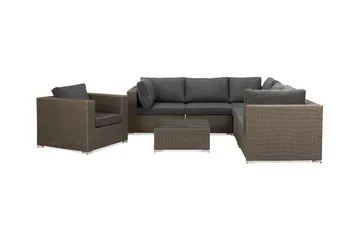 Marcus Loungegruppe - Grått Bord Hjørnesofa Lenestol - Hagemøbler & utemiljø - Loungemøbler - Loungegrupper