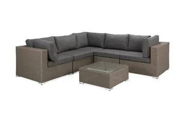 Marcus Loungegruppe - Grått Bord Hjørnesofa - Hagemøbler & utemiljø - Loungemøbler - Loungegrupper