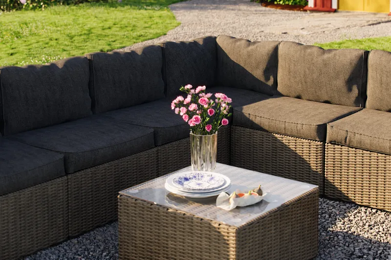 Marcus Loungegruppe - Grått Bord Hjørnesofa - Hagemøbler & utemiljø - Loungemøbler - Loungegrupper