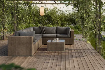 Marcus Loungegruppe - Grått Bord Hjørnesofa - Hagemøbler & utemiljø - Loungemøbler - Loungegrupper