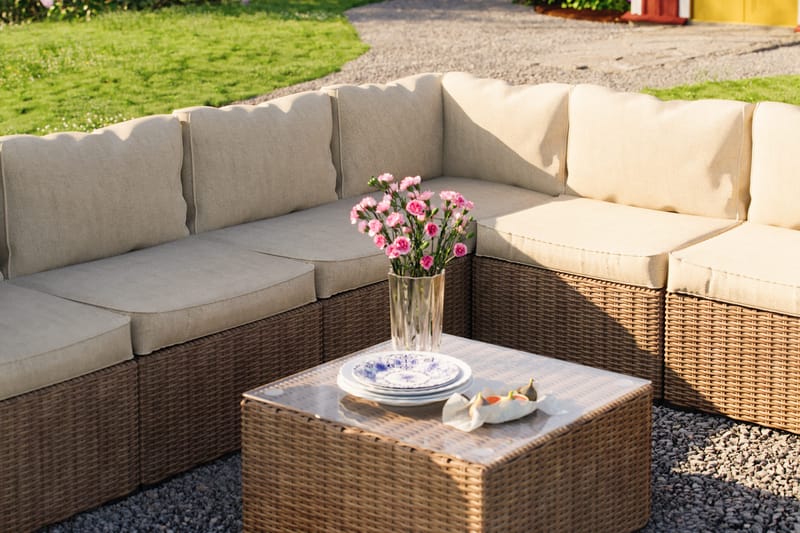 Marcus Loungegruppe - Natur Bord Hjørnesofa - Hagemøbler & utemiljø - Loungemøbler - Loungegrupper