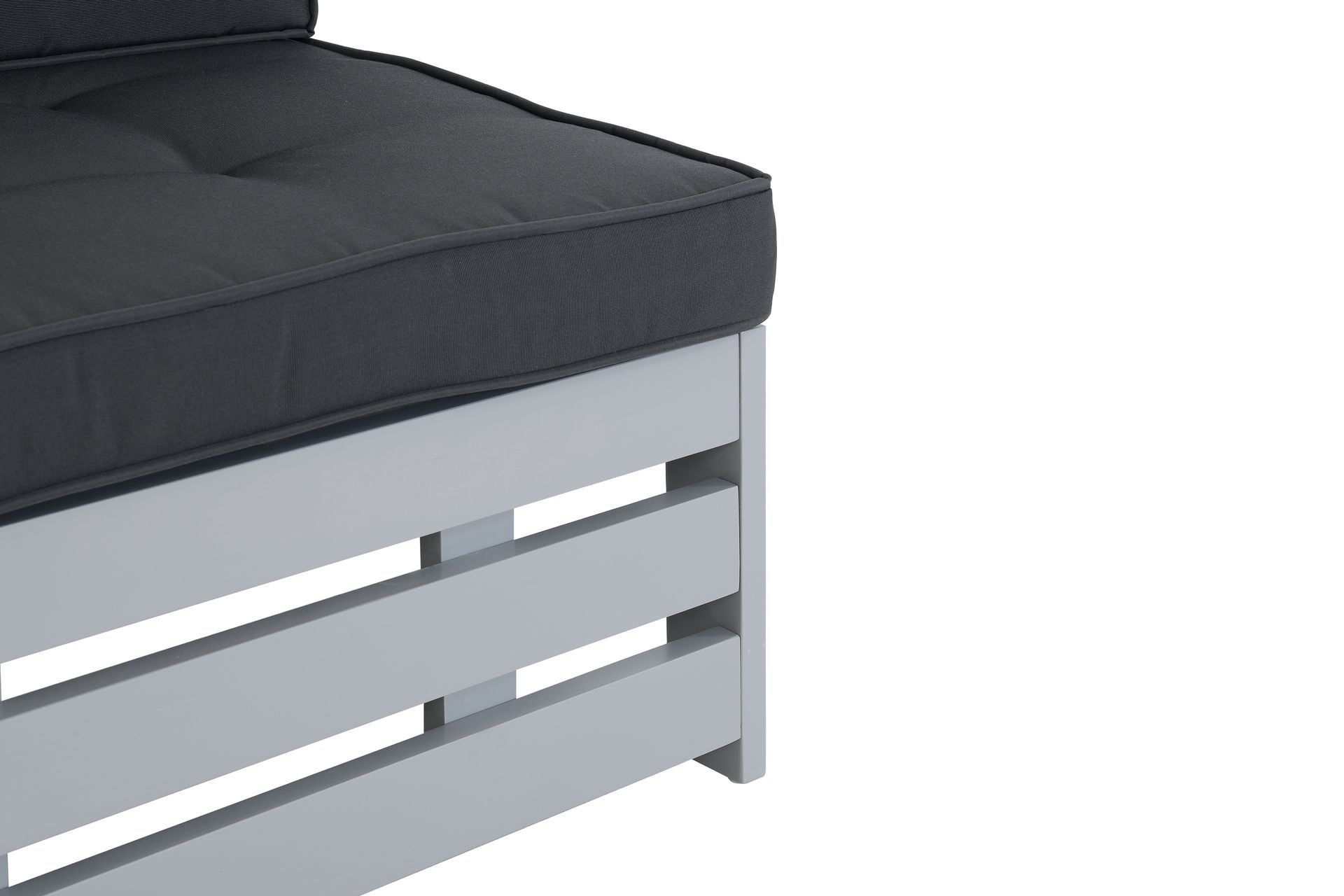 Midtmodul Husarn med Pute Matt Grå - KWA - Hagemøbler & utemiljø - Loungemøbler - Loungegrupper