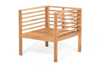 Pacific Loungegruppe 130 cm - Tre / Natur - Hagemøbler & utemiljø - Loungemøbler - Loungegrupper