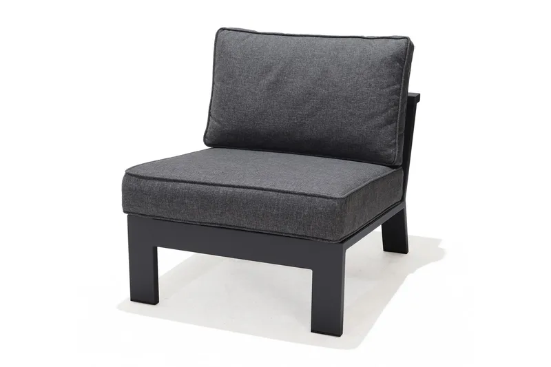 Palau Lenestol med Fotskammel - Grå - Hagemøbler & utemiljø - Loungemøbler - Loungestol utendørs