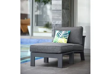 Palau Lenestol med Fotskammel - Grå - Hagemøbler & utemiljø - Loungemøbler - Loungestol utendørs