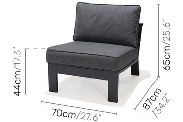 Palau Lenestol med Fotskammel - Grå - Hagemøbler & utemiljø - Loungemøbler - Loungestol utendørs