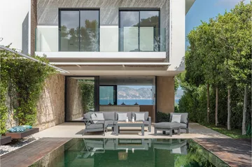 Palau Loungegruppe 5-seter - Tre/Grå - Hagemøbler & utemiljø - Loungemøbler - Loungegrupper