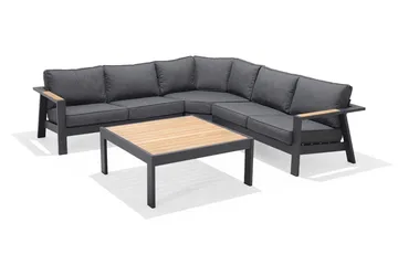 Palau Loungegruppe 5-seter - Tre/Grå - Hagemøbler & utemiljø - Loungemøbler - Loungegrupper