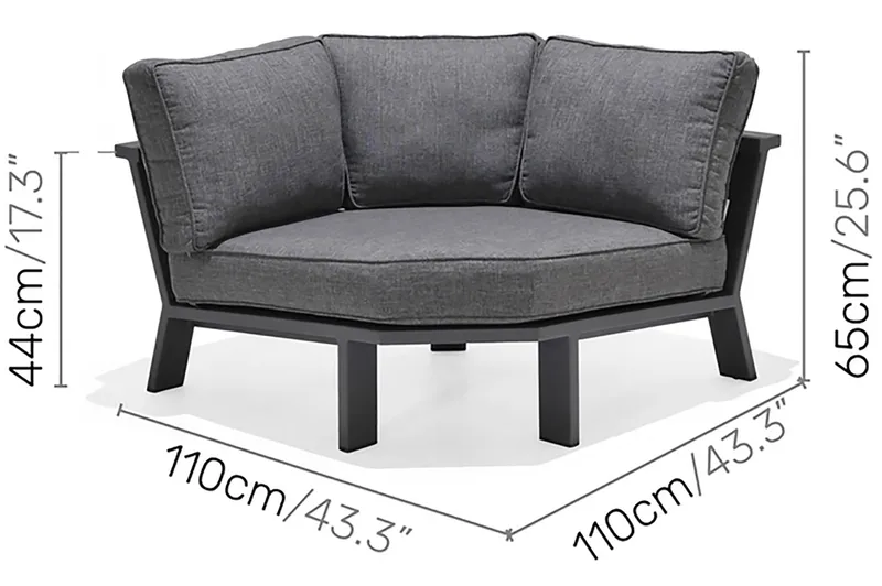 Palau Loungegruppe 5-seter - Tre/Grå - Hagemøbler & utemiljø - Loungemøbler - Loungegrupper