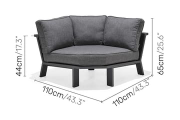 Palau Loungegruppe 6-seter - Tre/Grå - Hagemøbler & utemiljø - Loungemøbler - Loungegrupper