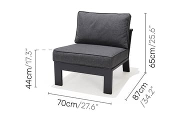 Palau Loungegruppe 6-seter - Tre/Grå - Hagemøbler & utemiljø - Loungemøbler - Loungegrupper