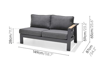 Palau Loungegruppe 6-seter - Tre/Grå - Hagemøbler & utemiljø - Loungemøbler - Loungegrupper