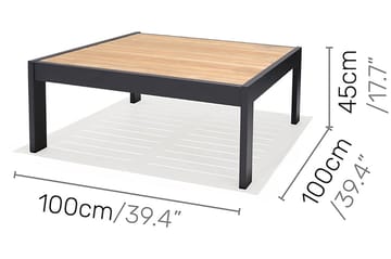 Palau Loungegruppe 8-seter - Tre/Grå - Hagemøbler & utemiljø - Loungemøbler - Loungegrupper