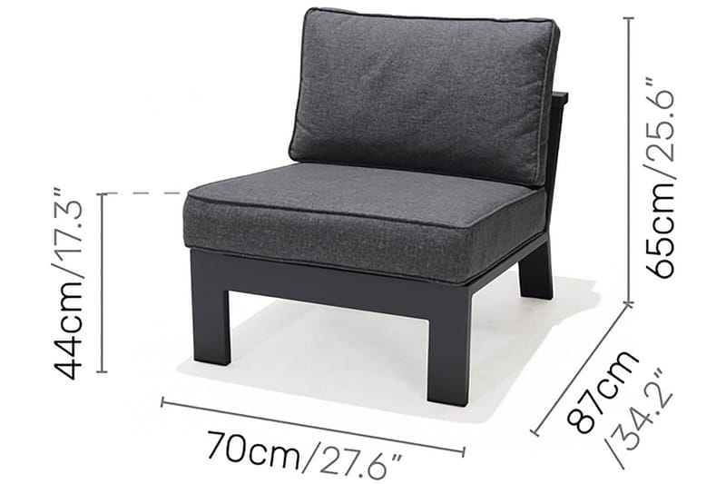 Palau Loungegruppe 8-seter - Tre/Grå - Hagemøbler & utemiljø - Loungemøbler - Loungegrupper