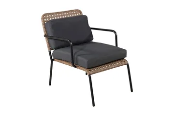 Paola loungegruppe utendørs med puter - Svart - Hagemøbler & utemiljø - Loungemøbler - Loungegrupper