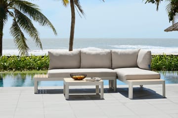 Portals Loungegruppe 4-seter - Hvit/Teak - Hagemøbler & utemiljø - Loungemøbler - Loungegrupper