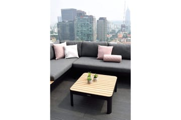 Portals Loungegruppe 4-seter - Svart / Teak - Hagemøbler & utemiljø - Loungemøbler - Loungegrupper