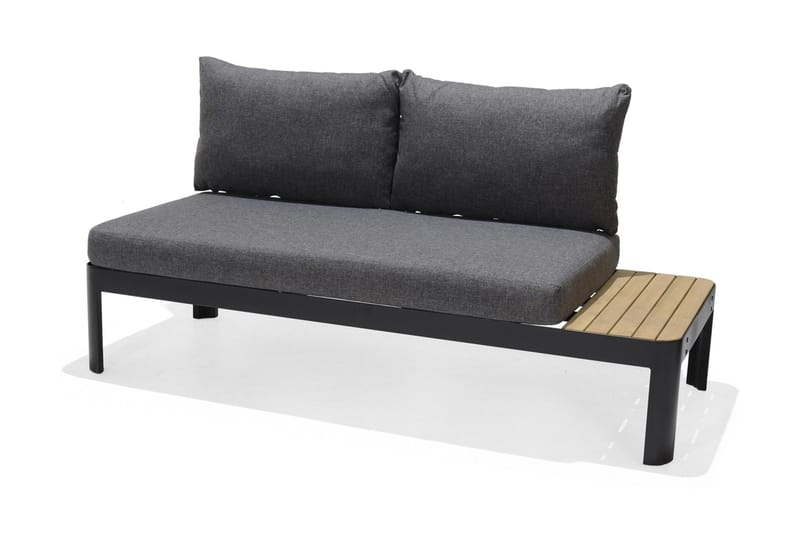 Portals Loungegruppe 4-seter - Svart / Teak - Hagemøbler & utemiljø - Loungemøbler - Loungegrupper