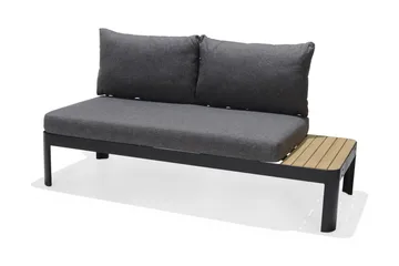 Portals Loungegruppe 4-seter - Svart / Teak - Hagemøbler & utemiljø - Loungemøbler - Loungegrupper