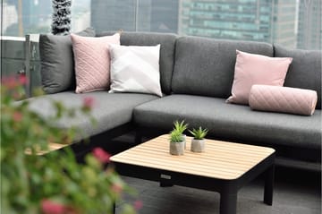 Portals Loungegruppe 4-seter - Svart / Teak - Hagemøbler & utemiljø - Loungemøbler - Loungegrupper