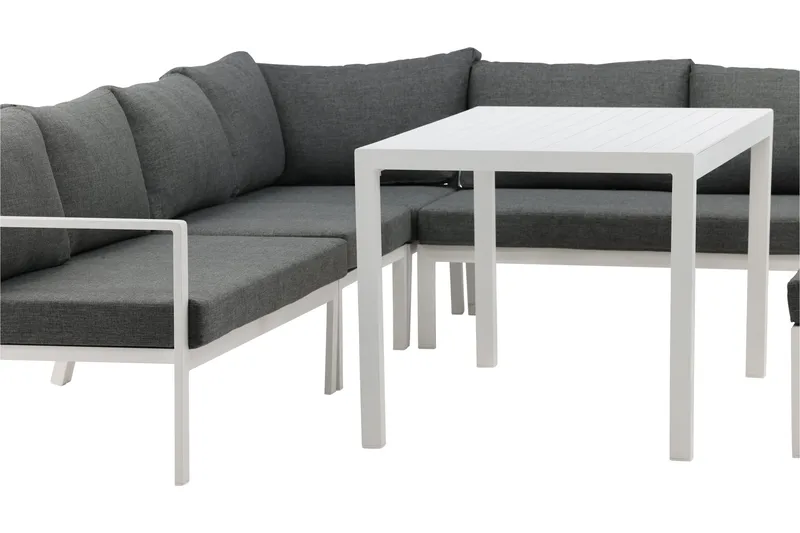 Ramos Hjørnesofa - Hvit/Grå - Hagemøbler & utemiljø - Loungemøbler - Loungegrupper