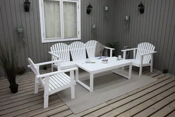 Rolston Loungesett - Hvit - Hagemøbler & utemiljø - Loungemøbler - Loungegrupper