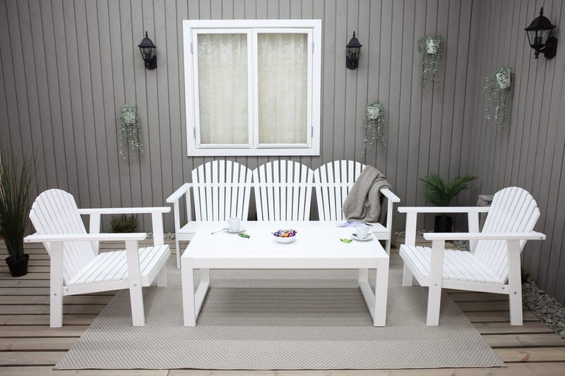 Rolston Loungesett - Hvit - Hagemøbler & utemiljø - Loungemøbler - Loungegrupper