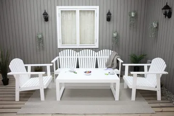 Rolston Loungesett - Hvit - Hagemøbler & utemiljø - Loungemøbler - Loungegrupper