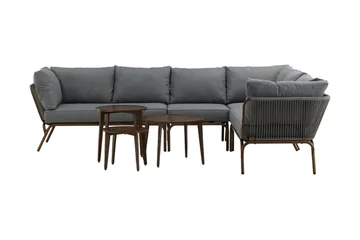 Roxo Hjørnesofa Brun - Venture Home - Hagemøbler & utemiljø - Loungemøbler - Loungegrupper