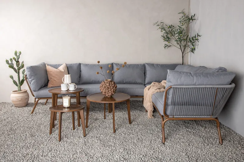 Roxo Hjørnesofa Brun - Venture Home - Hagemøbler & utemiljø - Loungemøbler - Loungegrupper