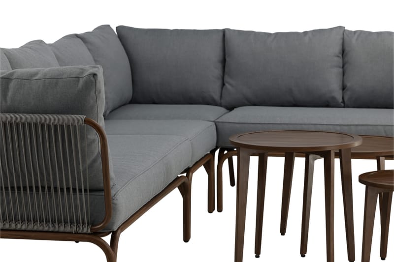 Roxo Hjørnesofa Brun - Venture Home - Hagemøbler & utemiljø - Loungemøbler - Loungegrupper