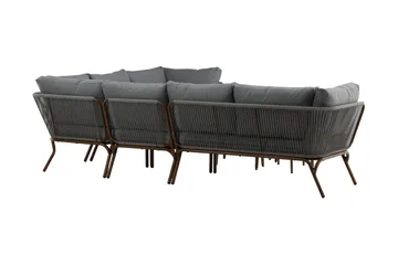Roxo Hjørnesofa Brun - Venture Home - Hagemøbler & utemiljø - Loungemøbler - Loungegrupper