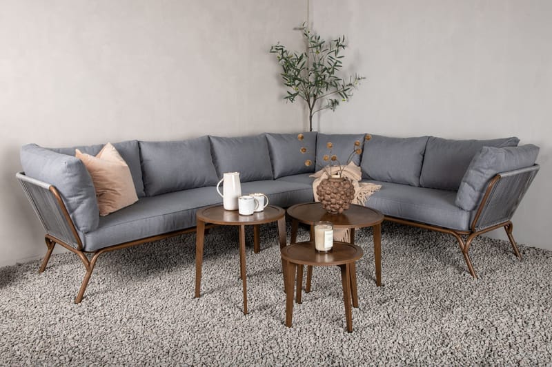 Roxo Hjørnesofa Brun - Venture Home - Hagemøbler & utemiljø - Loungemøbler - Loungegrupper