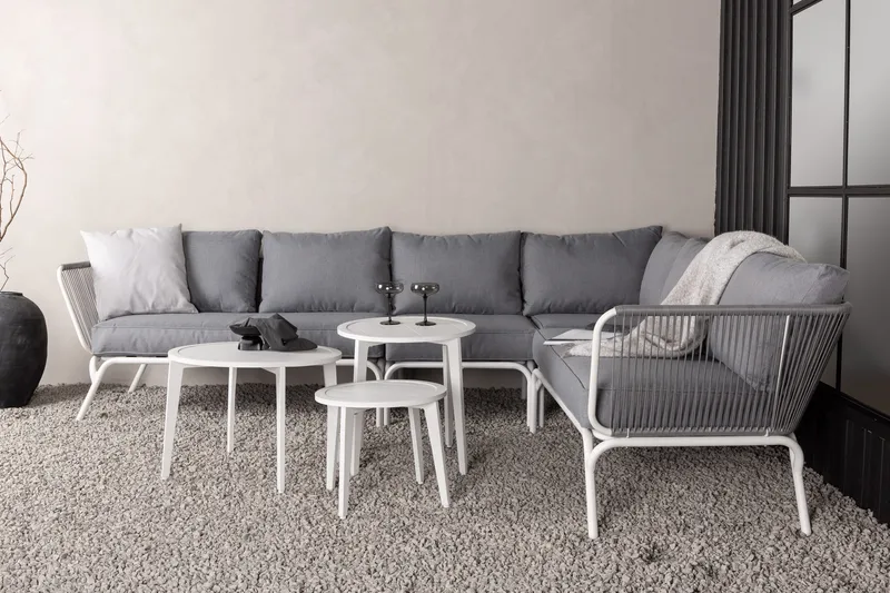 Roxo hjørnesofa hvit - Venture Home - Hagemøbler & utemiljø - Loungemøbler - Loungegrupper