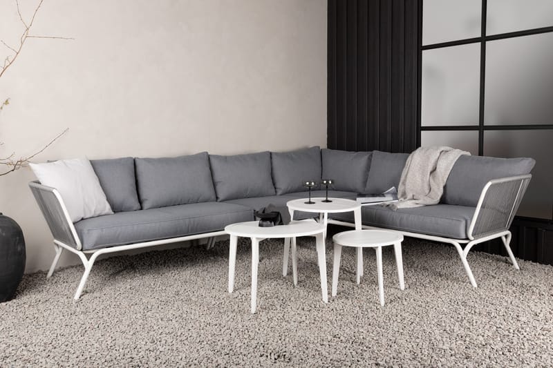 Roxo hjørnesofa hvit - Venture Home - Hagemøbler & utemiljø - Loungemøbler - Loungegrupper
